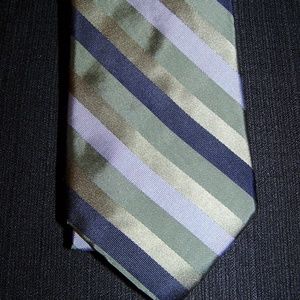 Calvin Kline Silk striped necktie green& blue